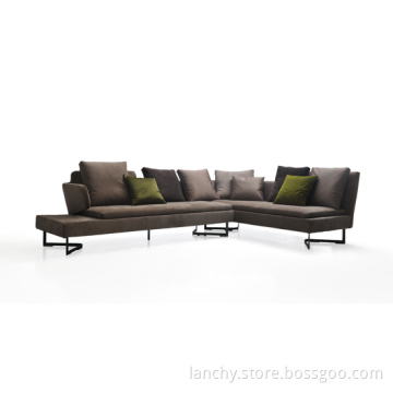 Fashion Corner Sofa with Metal Base /Fabric Sofa (SF-CL313C)